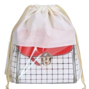 2Pcs Non Woven Drawstring Dust Bags With Visual Window